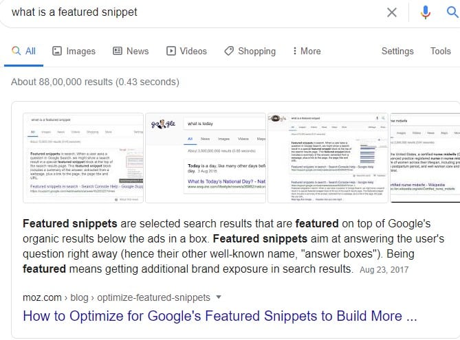 What is Featured Snippets